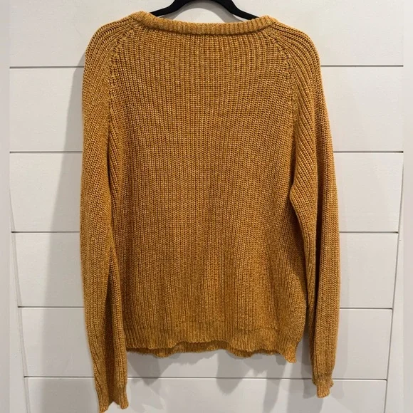 Baserange pearl knit Danube crew neck pullover ovca brown yellow - Picture 7 of 7